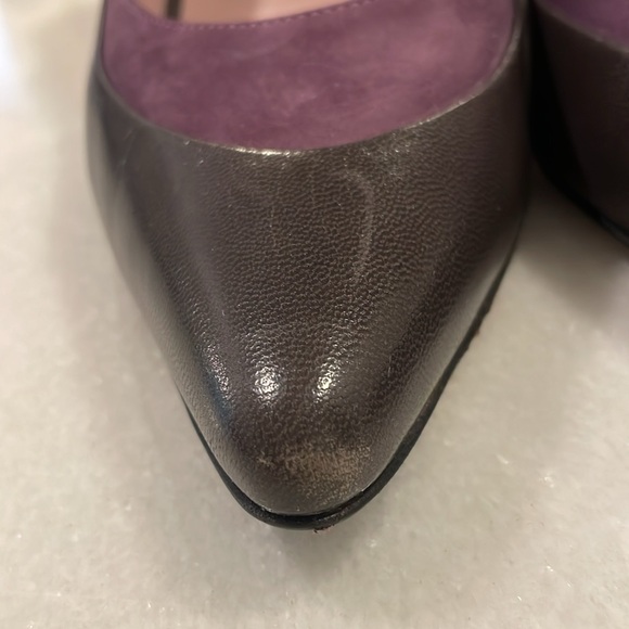 Salvatore Ferragamo amethyst color 4 inch heels size 9AA - Picture 10 of 11